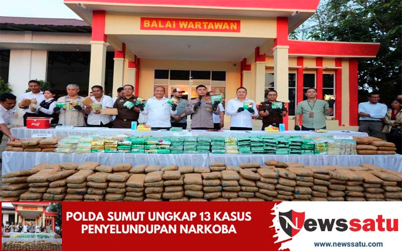 Polda Sumut Ungkap 13 Kasus Penyelundupan Narkoba