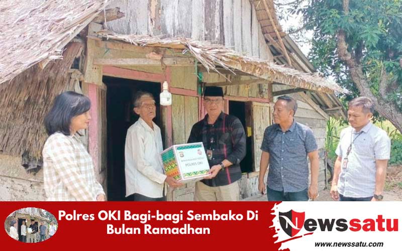 Polres OKI Bagi-bagi Sembako Di Bulan Ramadhan