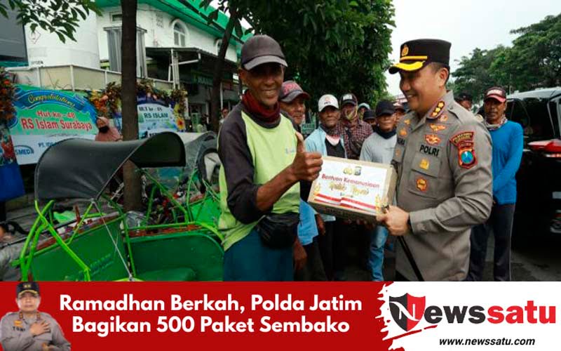 Ramadhan Berkah, Polda Jatim Bagikan 500 Paket Sembako