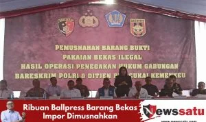 Ribuan Ballpress Barang Bekas Impor Dimusnahkan