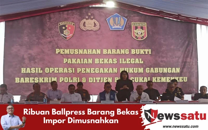 Ribuan Ballpress Barang Bekas Impor Dimusnahkan