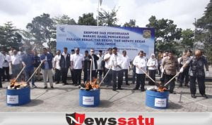 Satgassus Pencegahan Korupsi Musnahkan Barang Bekas Impor