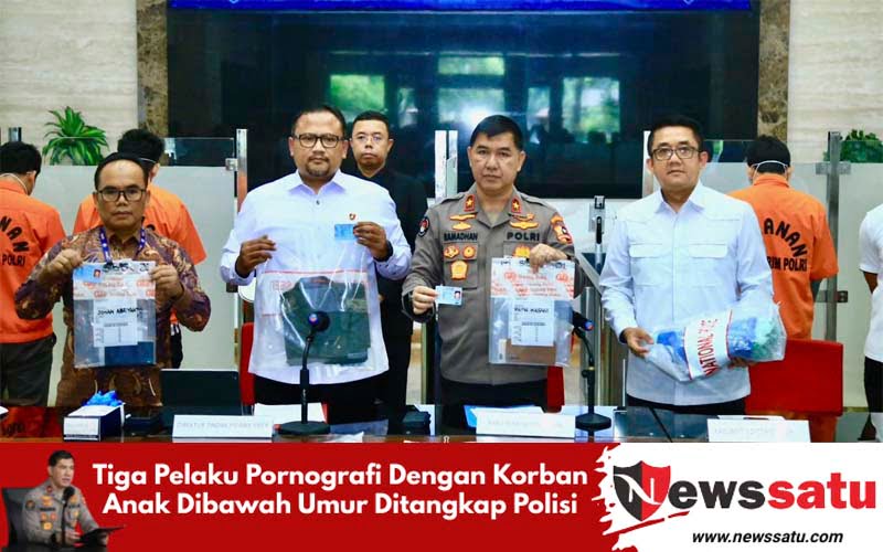 Tiga Pelaku Pornografi Dengan Korban Anak Dibawah Umur Ditangkap Polisi