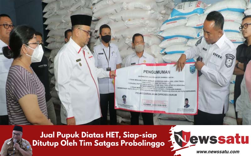Jual Pupuk Diatas HET, Siap-siap Ditutup Oleh Tim Satgas Probolinggo