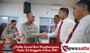 Polda Sumsel Beri Penghargaan Pada 23 Anggota Polres OKI