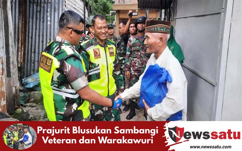 Prajurit Pamekasan Blusukan Sambangi Veteran dan Warakawuri