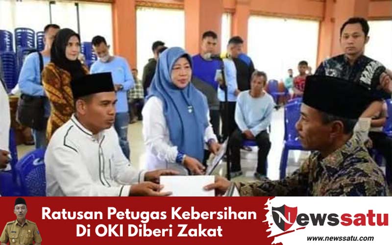 Ratusan Petugas Kebersihan Di OKI Diberi Zakat