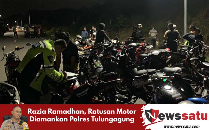 Razia Ramadhan, Ratusan Motor Diamankan Polres Tulungagung