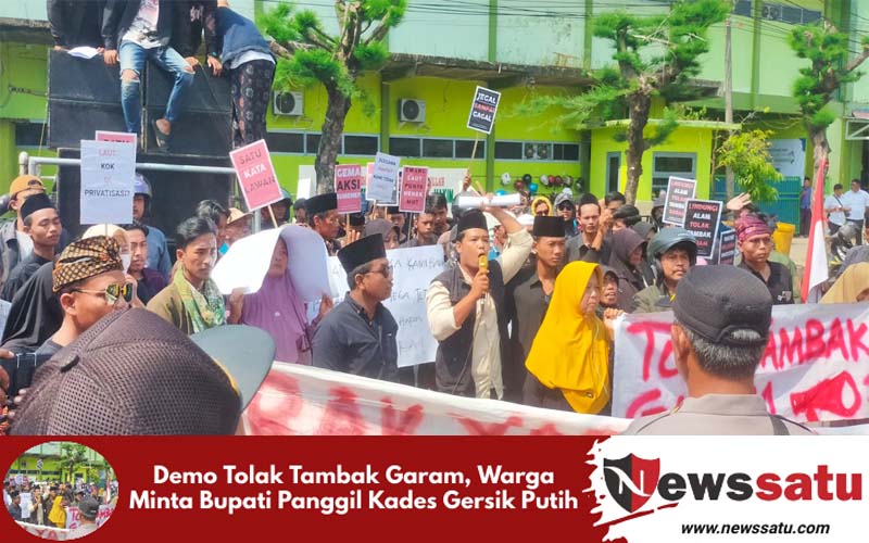 Demo Tolak Tambak Garam, Warga Minta Bupati Panggil Kades Gersik Putih