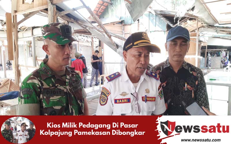 Kios Milik Pedagang Di Pasar Kolpajung Pamekasan Dibongkar