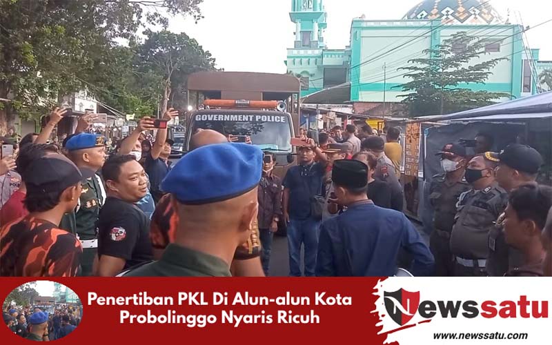 Penertiban PKL Di Alun-alun Kota Probolinggo Nyaris Ricuh