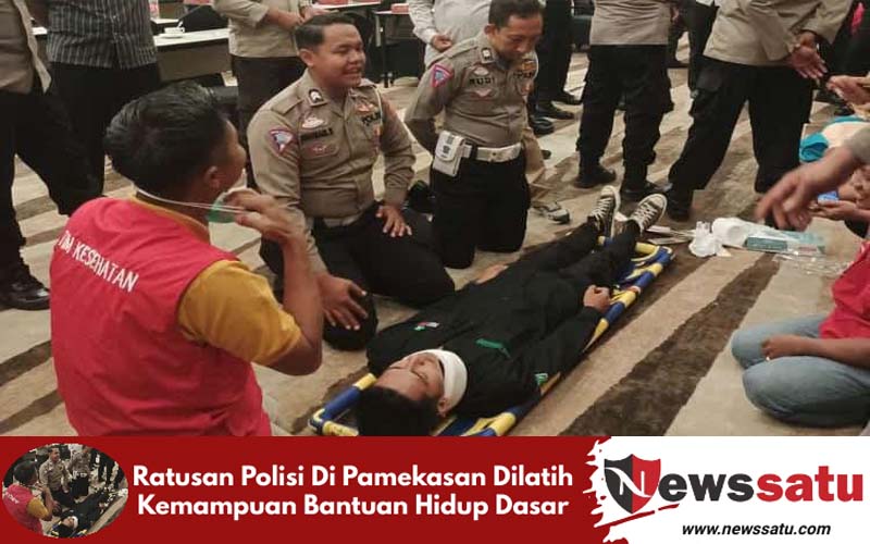 Ratusan Polisi Di Pamekasan Dilatih Kemampuan Bantuan Hidup Dasar