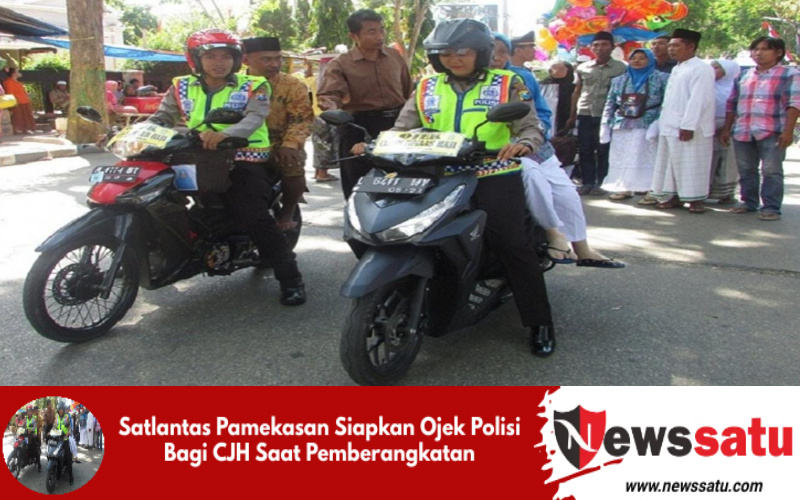Satlantas Pamekasan Siapkan Ojek Polisi Bagi CJH Saat Pemberangkatan