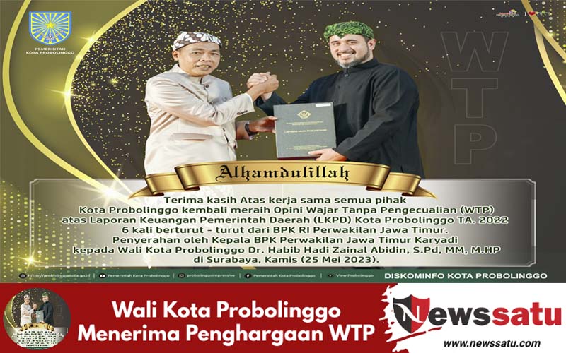 Wali Kota Probolinggo Menerima Penghargaan WTP