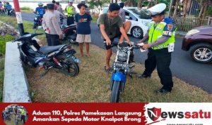 Aduan 110, Polres Pamekasan Langsung Amankan Sepeda Motor Knalpot Brong