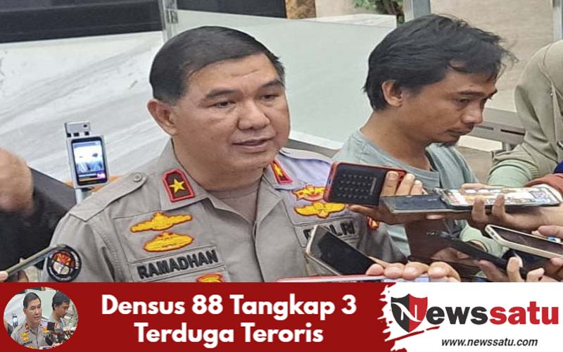 Densus 88 Tangkap 3 Terduga Teroris