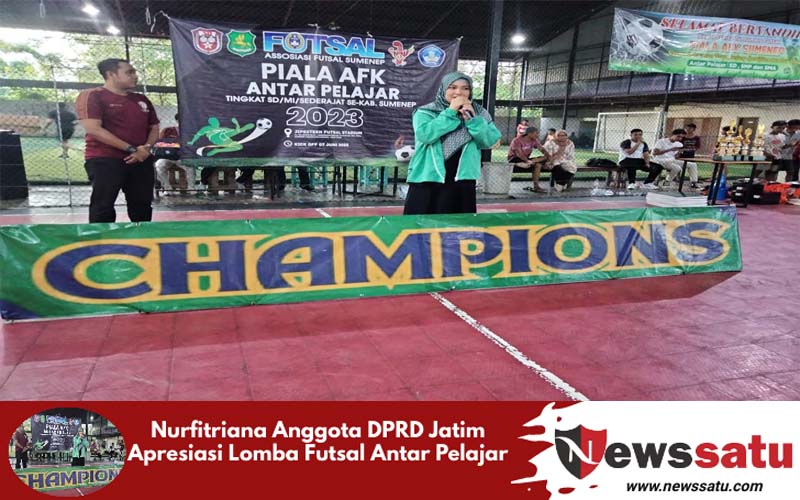 Nurfitriana Anggota DPRD Jatim Apresiasi Lomba Futsal Antar Pelajar