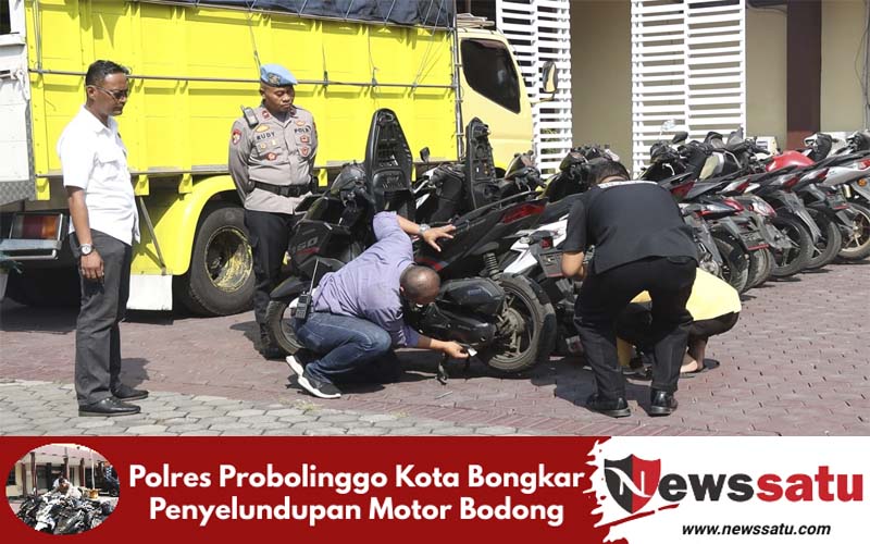 Polres Probolinggo Kota Bongkar Penyelundupan Motor Bodong