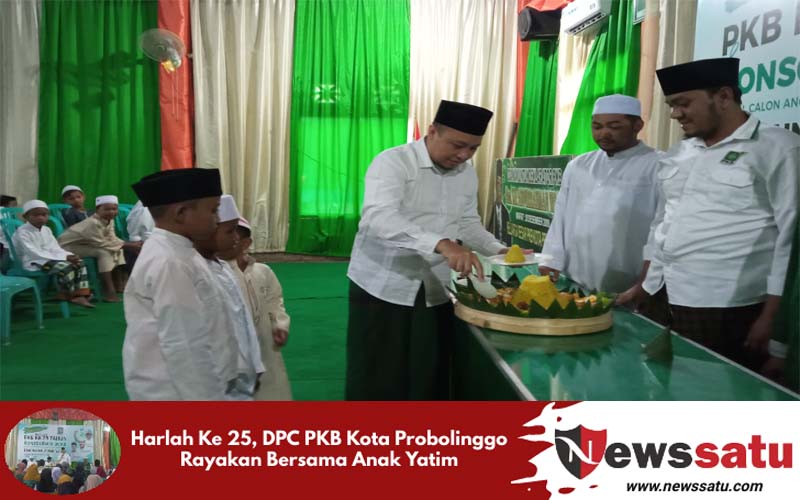 Harlah Ke 25, DPC PKB Kota Probolinggo Rayakan Bersama Anak Yatim