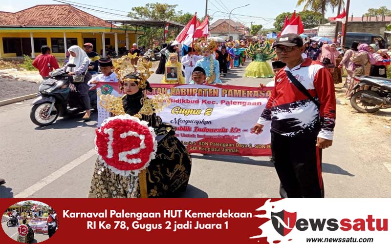 Karnaval Palengaan HUT Kemerdekaan RI Ke 78, Gugus 2 jadi Juara 1