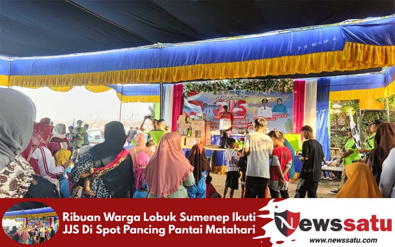 Ribuan Warga Lobuk Sumenep Ikuti JJS Di Spot Pancing Pantai Matahari