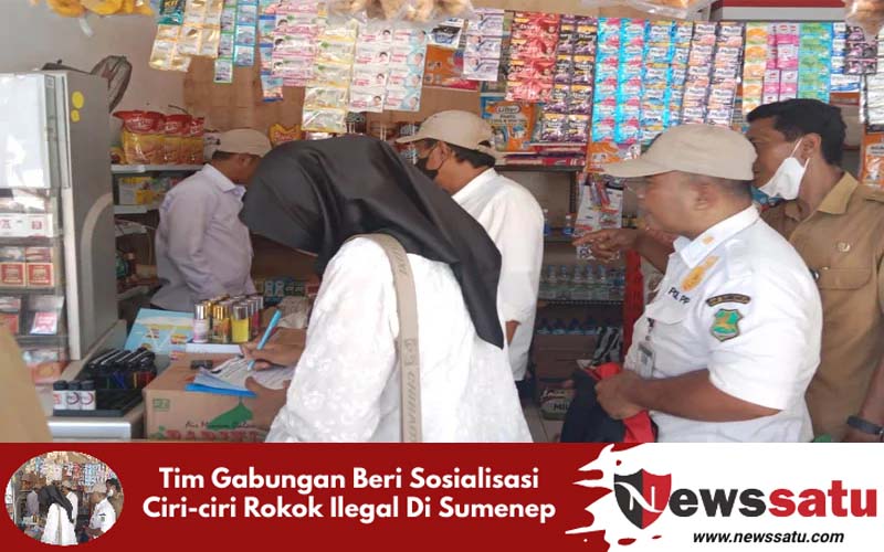 Tim Gabungan Beri Sosialisasi Ciri-ciri Rokok Ilegal Di Sumenep