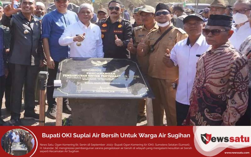 Bupati OKI Suplai Air Bersih Untuk Warga Air Sugihan