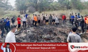 Tim Gabungan Berhasil Kendalikan Karhutla Di Kawasan Sepucuk OKI
