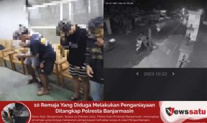 10 Remaja Yang Diduga Melakukan Penganiayaan Ditangkap Polresta Banjarmasin
