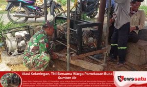 Atasi Kekeringan, TNI Bersama Warga Pamekasan Buka Sumber Air