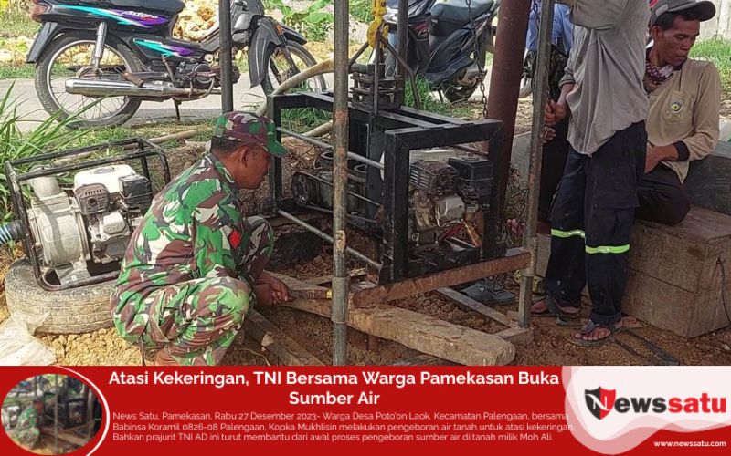 Atasi Kekeringan, TNI Bersama Warga Pamekasan Buka Sumber Air