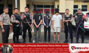 Bawa Sajam, 9 Pemuda Diamankan Polres Metro Jaksel