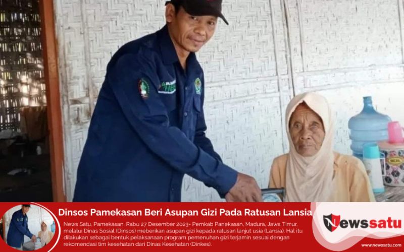 Dinsos Pamekasan Beri Asupan Gizi Pada Ratusan Lansia