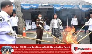 Kejari OKI Musnahkan Barang Bukti Narkoba Dan Senpi