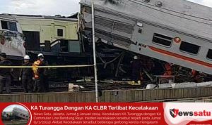 KA Turangga Dengan KA CLBR Terlibat Kecelakaan