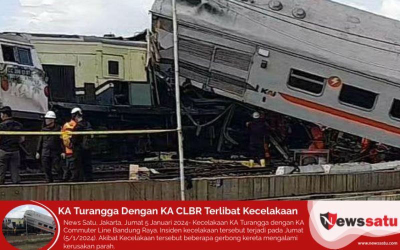 KA Turangga Dengan KA CLBR Terlibat Kecelakaan