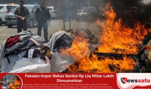 Pakaian Impor Bekas Senilai Rp 174 Miliar Lebih Dimusnahkan