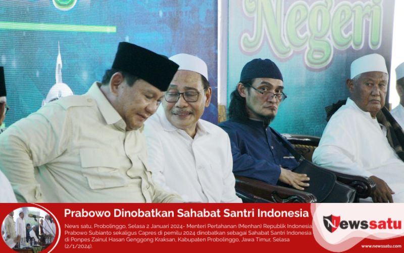 Prabowo Dinobatkan Sahabat Santri Indonesia
