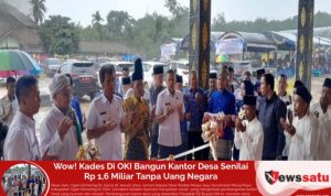 Wow! Kades Di OKI Bangun Kantor Desa Senilai Rp 1,6 Miliar Tanpa Uang Negara