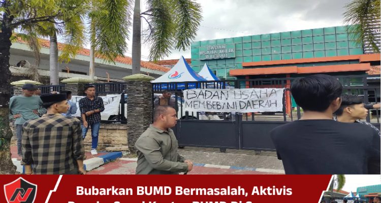 Bubarkan BUMD Bermasalah, Aktivis Pusaka Segel Kantor BUMD Di Sumenep