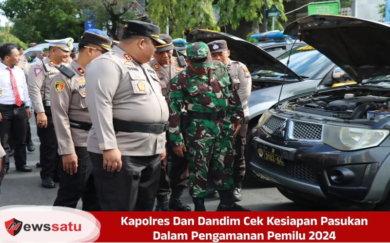Kapolres Dan Dandim Cek Kesiapan Pasukan Dalam Pengamanan Pemilu 2024