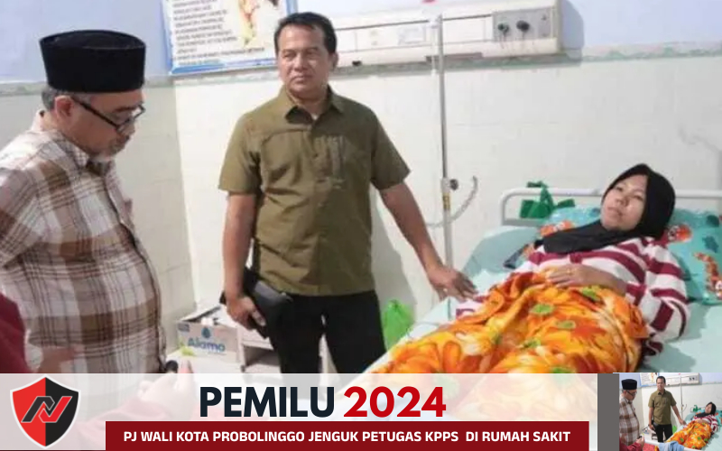PJ Wali Kota Probolinggo Jenguk Petugas KPPS  Di Rumah Sakit