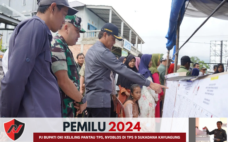 Pj Bupati OKI Keliling Pantau TPS, Nyoblos di TPS 9 Sukadana Kayuagung