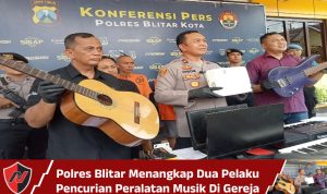 Polres Blitar Menangkap Dua Pelaku Pencurian Peralatan Musik di Gereja