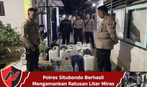 Polres Situbondo Berhasil Mengamankan Ratusan Liter Miras
