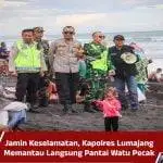 Jamin Keselamatan, Kapolres Lumajang Memantau Langsung Pantai Watu Pecak