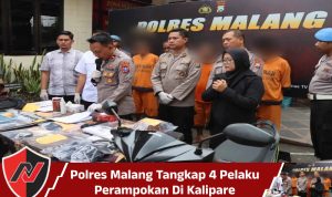Polres Malang Tangkap 4 Pelaku Perampokan Di Kalipare