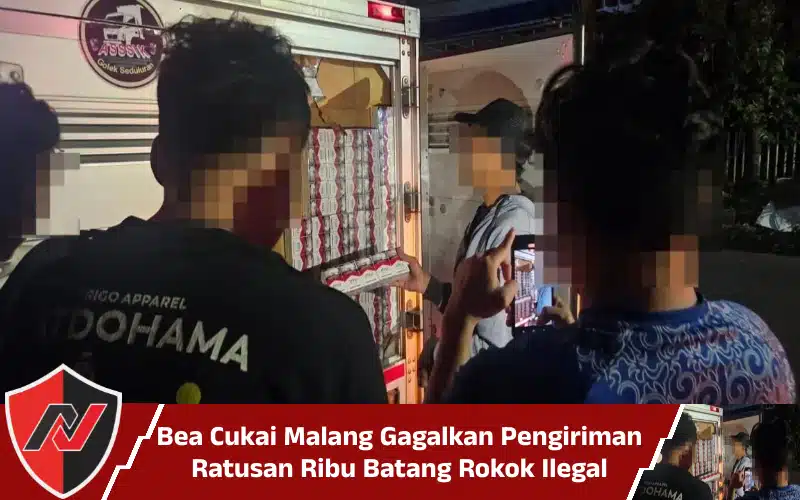 Bea Cukai Malang Gagalkan Pengiriman Ratusan Ribu Batang Rokok Ilegal