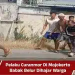 Pelaku Curanmor Di Mojokerto Babak Belur Dihajar Warga