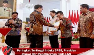 Peringkat Tertinggi Indeks SPBE, Presiden Jokowi Beri Penghargaan Pada LAN